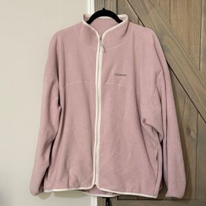 lululemon Tumbled Fleece Full-Zip Jacket Size XL NWOT Mink Berry/Light Ivory